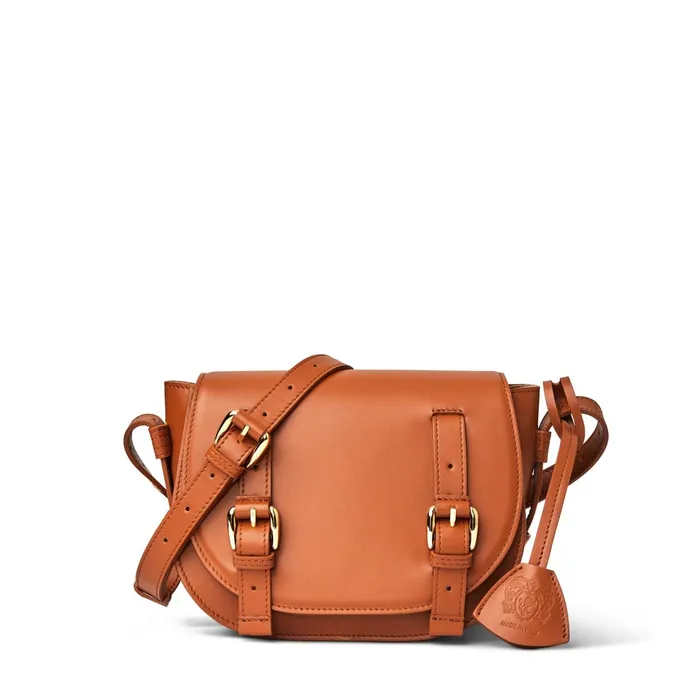 Women Bruno Magli Handbags Camilla Equestrian Inspired Handbag Cognac Nappa Leather