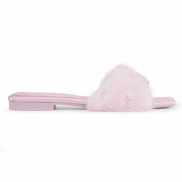 Women Chantal Fur Sandals Nana Jacqueline Shoes