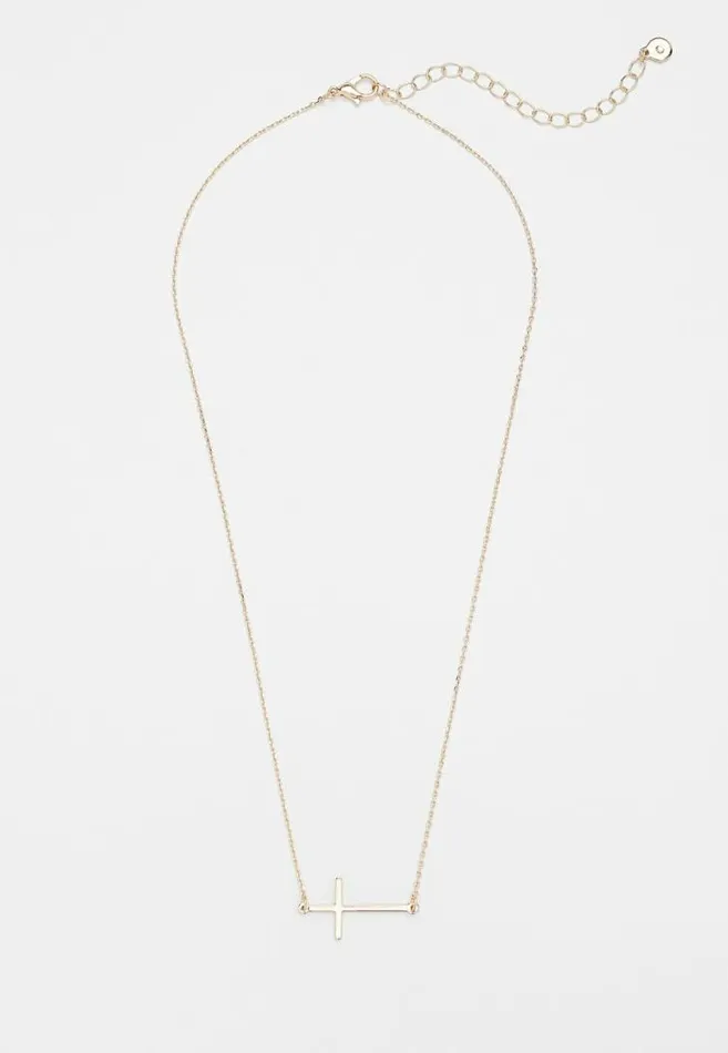 Women Dainty Side Cross Necklace Maurices Jewelry