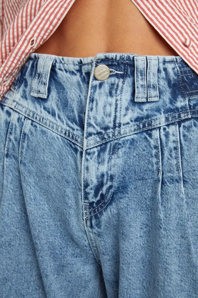Women Denim Damson Madder Babysitter Jean 8211 Embroidered Bow