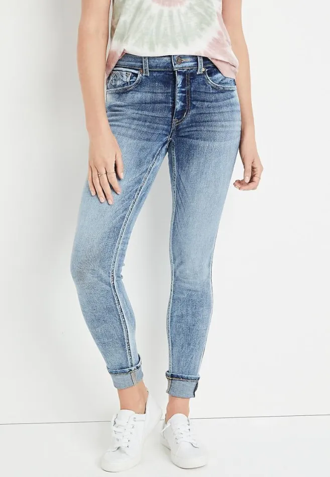 Women Edgely High Rise Light Cuffed Super Skinny Jean Maurices Jeans