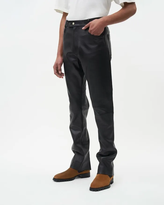 Women Filling Pieces Pants and Shorts Studio Leather Pants Black