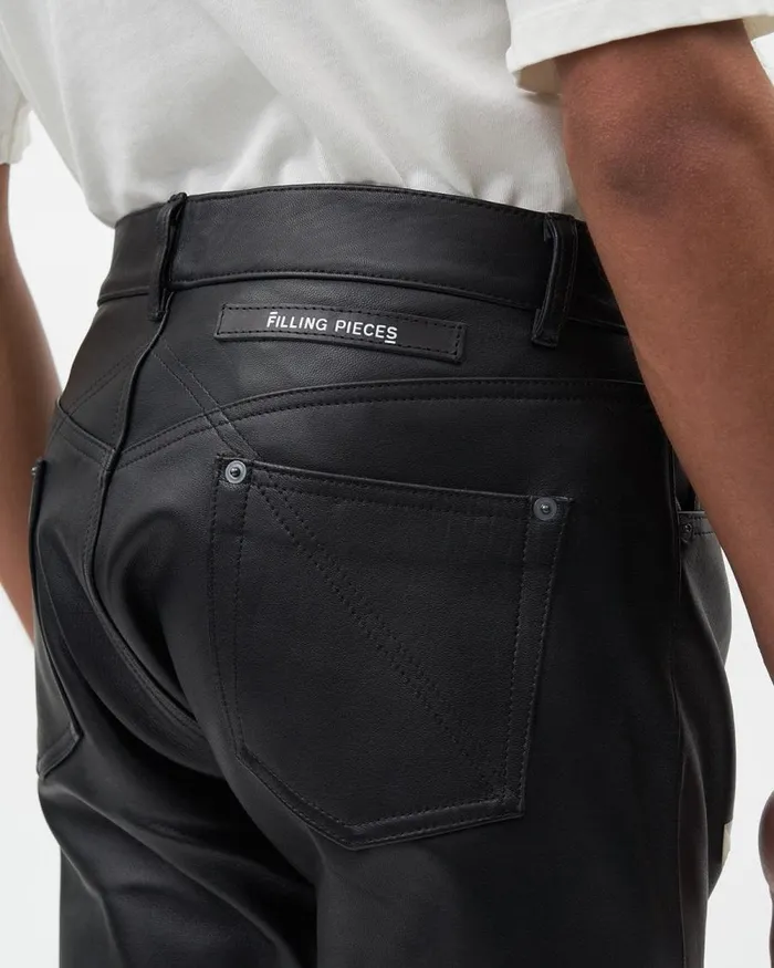 Women Filling Pieces Pants and Shorts Studio Leather Pants Black
