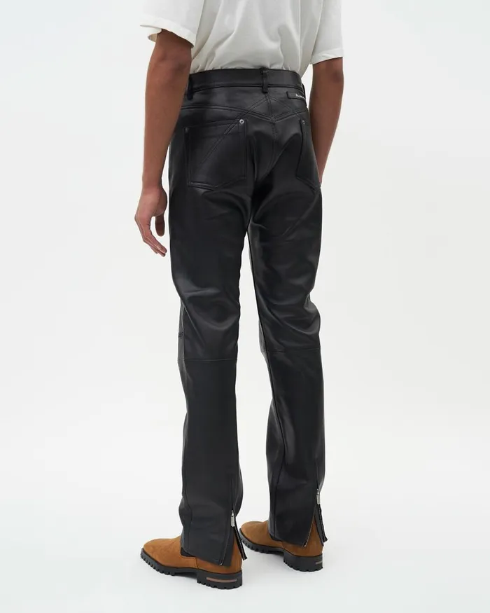Women Filling Pieces Pants and Shorts Studio Leather Pants Black