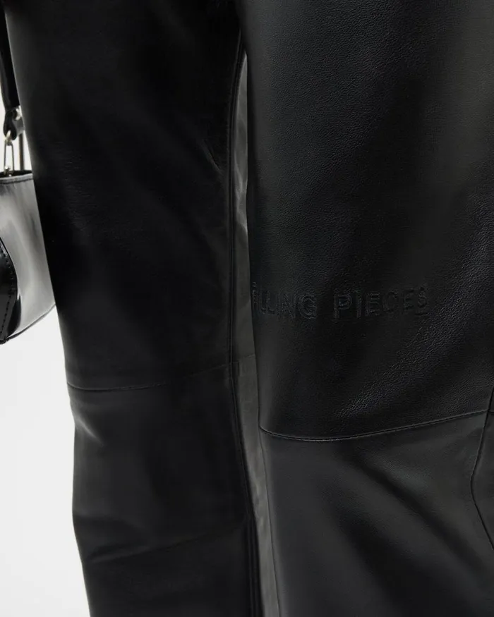 Women Filling Pieces Pants and Shorts Studio Leather Pants Black
