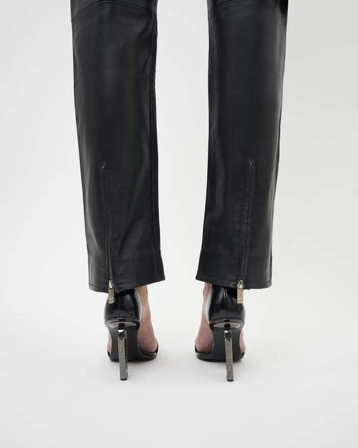Women Filling Pieces Pants and Shorts Studio Leather Pants Black