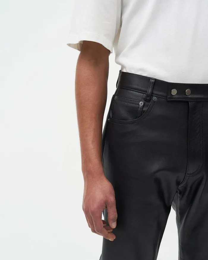 Women Filling Pieces Pants and Shorts Studio Leather Pants Black