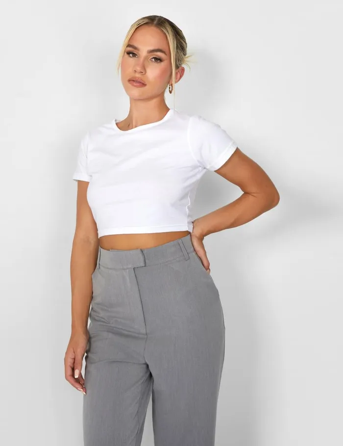 Women FITTED TSHIRT WHITE White Public Desire Tops