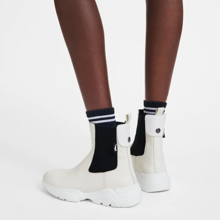 Women Freeminder Low Boots Ecru Longchamp Boots and Booties