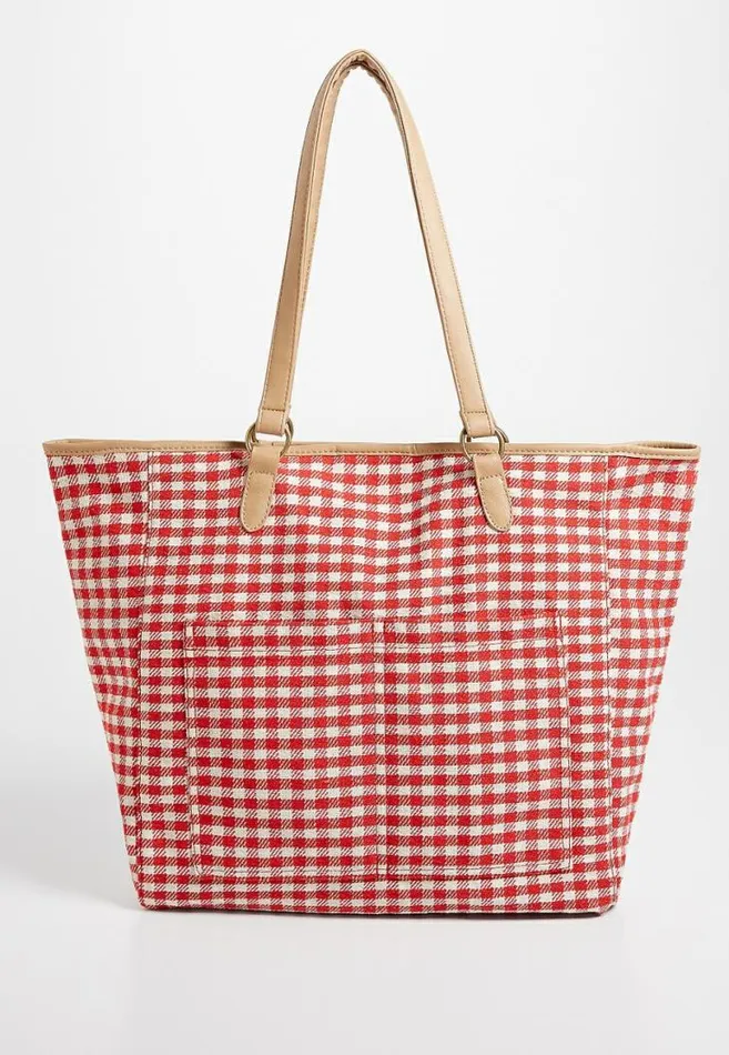 Women Gingham Tote Bag Maurices Bags
