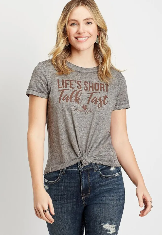 Women Gray Gilmore Girls Graphic Tee Maurices Tops