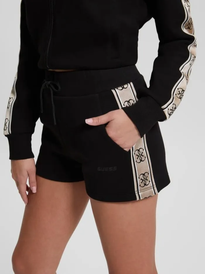 Women GUESS Bottoms Eco Britney Sweat Shorts Black