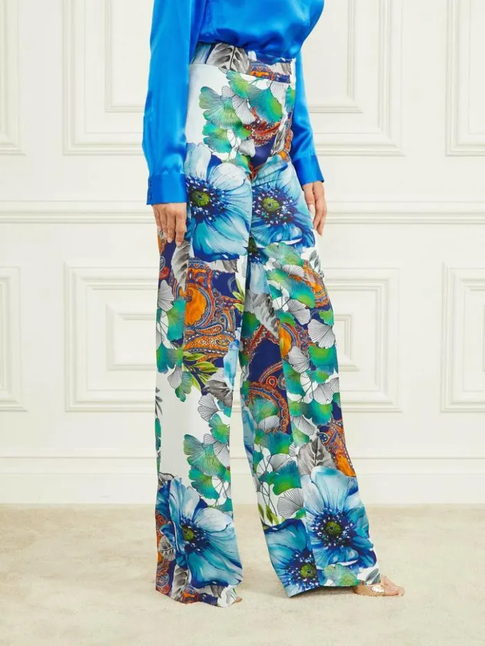 Women GUESS Bottoms Lucy Pant Lucky Charm Print