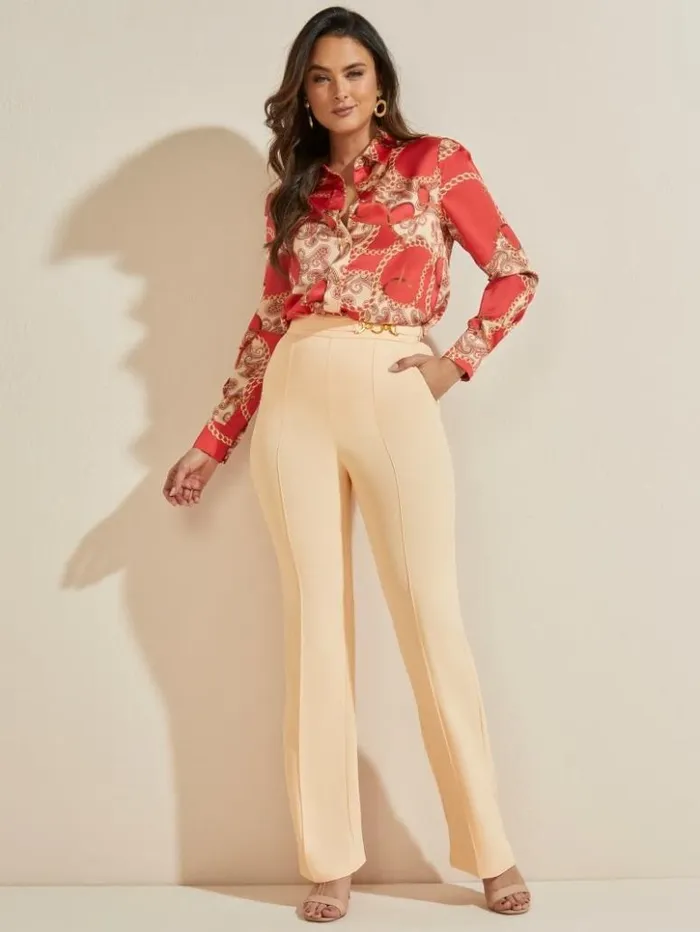 Women GUESS Bottoms Maryam Pant Whistful Peach