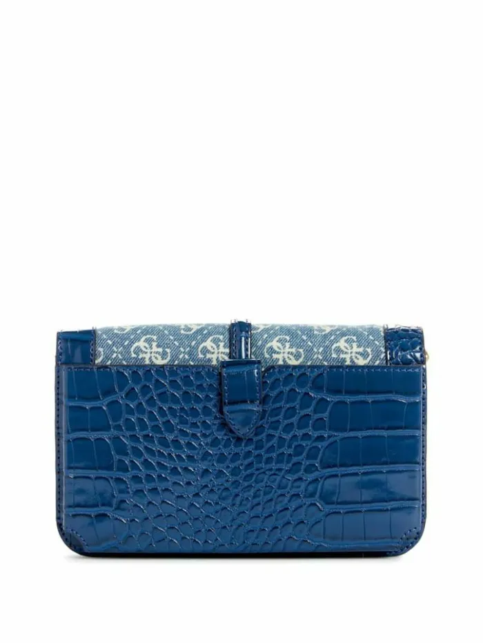 Women GUESS Handbags James Denim Quattro G Crossbody Wallet Organizer Denim Logo Women GUESS Handbags James Denim Quattro G Crossbody Wallet Organizer Denim Logo