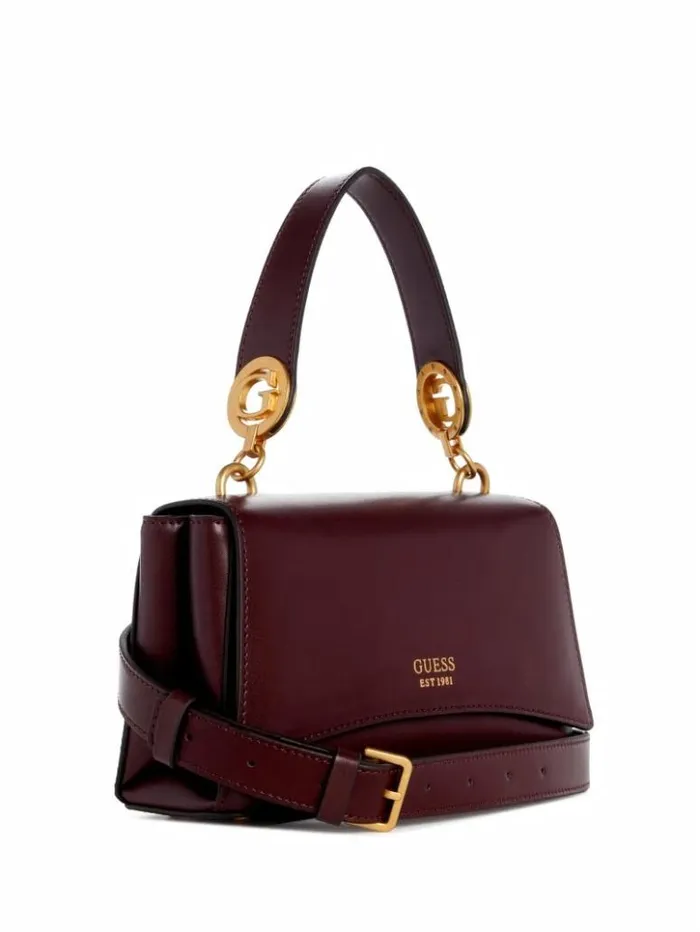 Women GUESS Handbags Masie Top Handle Crossbody Amethyst