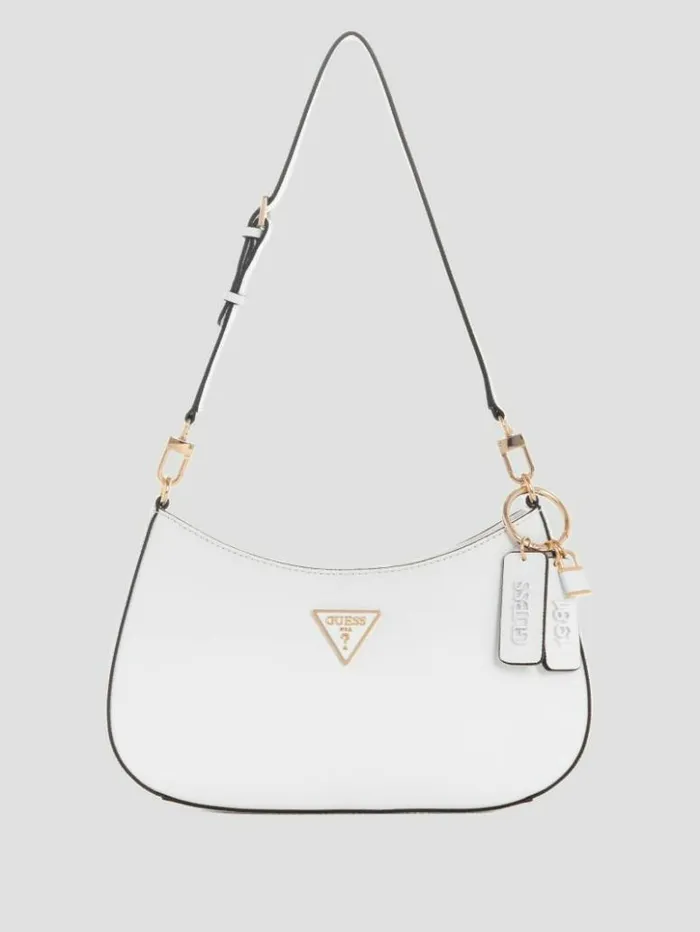 Women GUESS Handbags Noelle Shoulder Bag White