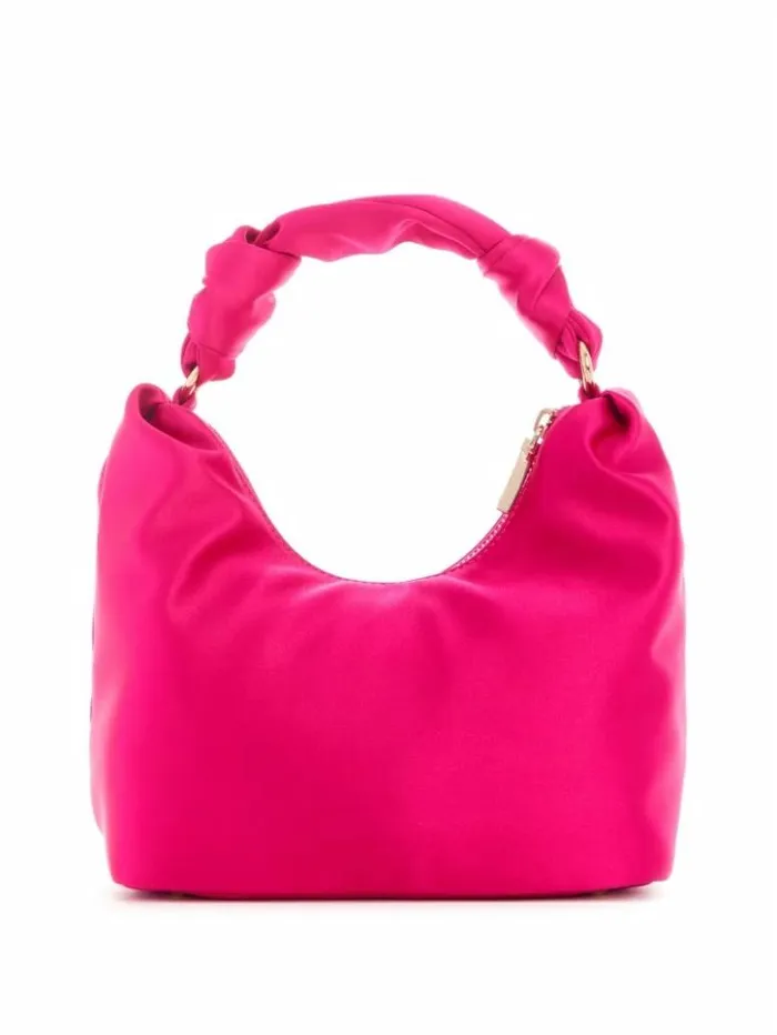 Women GUESS Handbags Velina Satin Hobo Bag Lightpastel Purple