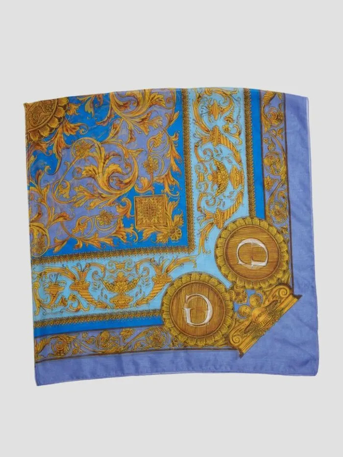 Women GUESS Hats and Scarves Eryn Sheer Silk Scarf Powder Blue