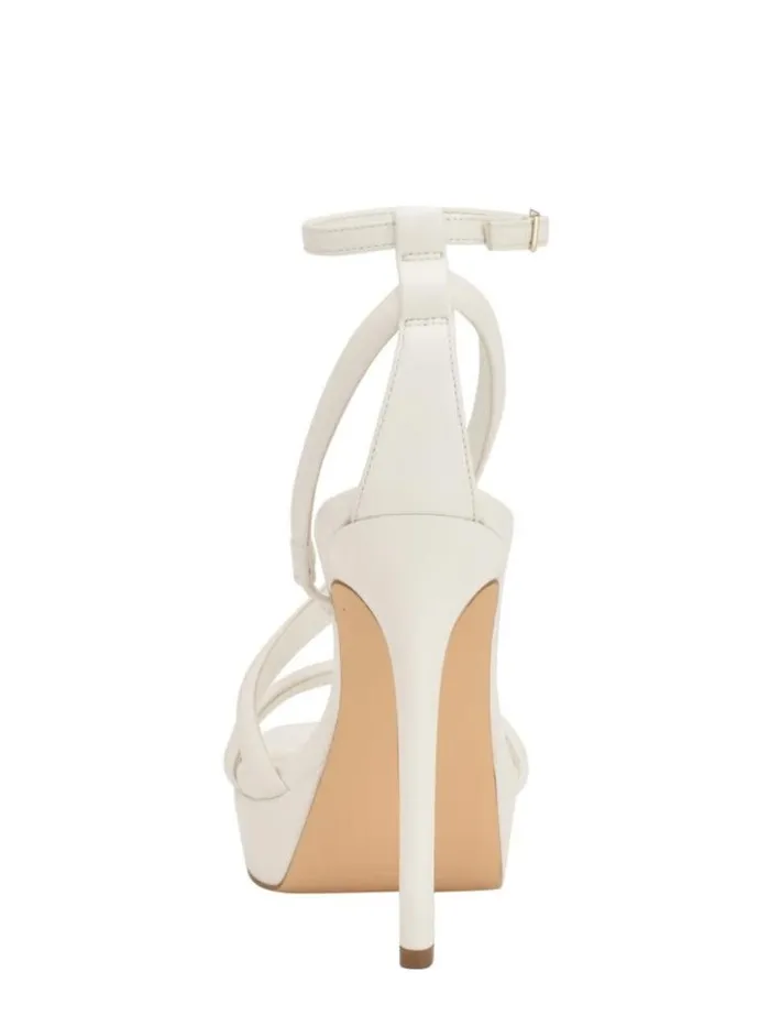 Women GUESS Heels Casilda Strappy Stiletto Heels White