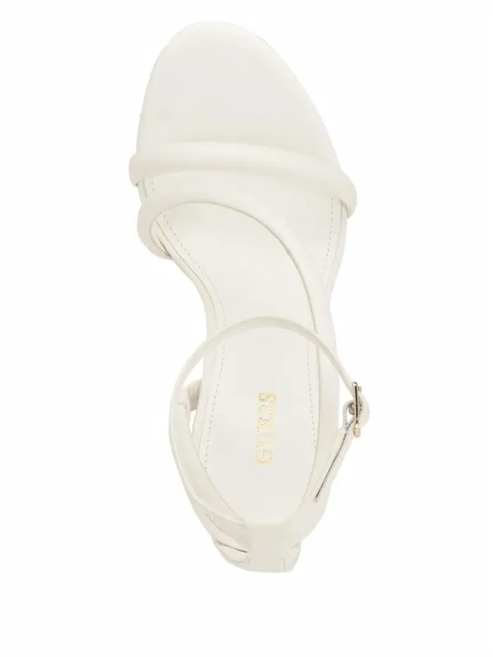 Women GUESS Heels Casilda Strappy Stiletto Heels White