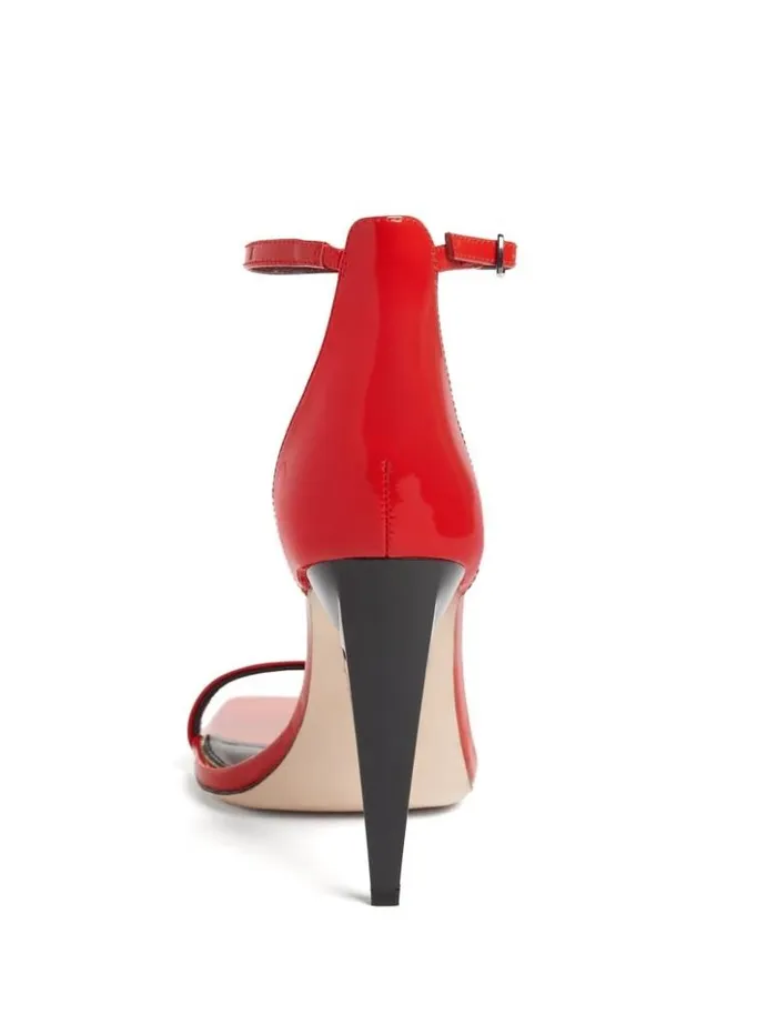 Women GUESS Heels Revel Patent Leather Heel Lacquer Red A503