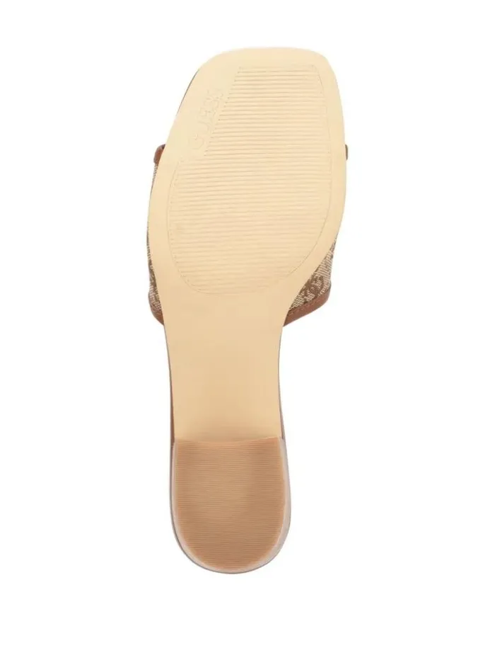 Women GUESS Heels Ulliye Heeled Sandals Medium Brown