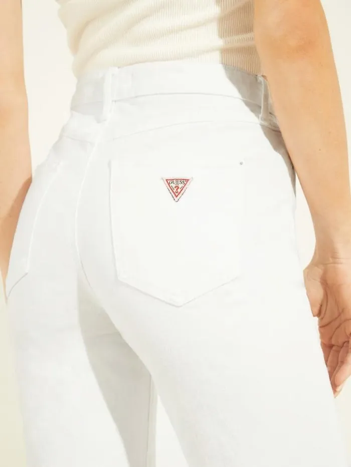 Women GUESS Jeans and Denim 1981 HighRise Straight Jeans Pure White