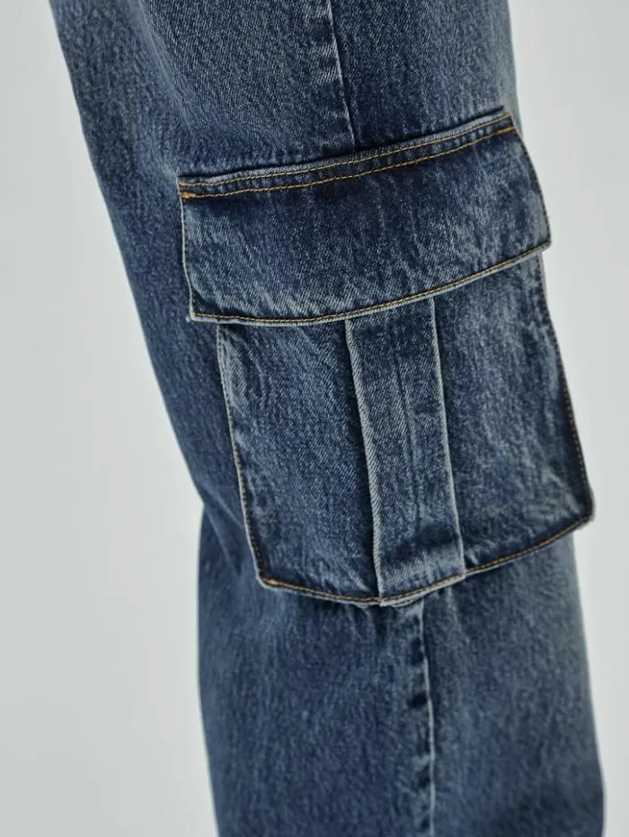 Women GUESS Jeans and Denim GUESS Originals Kit Cargo Jeans Originals Dark Wash