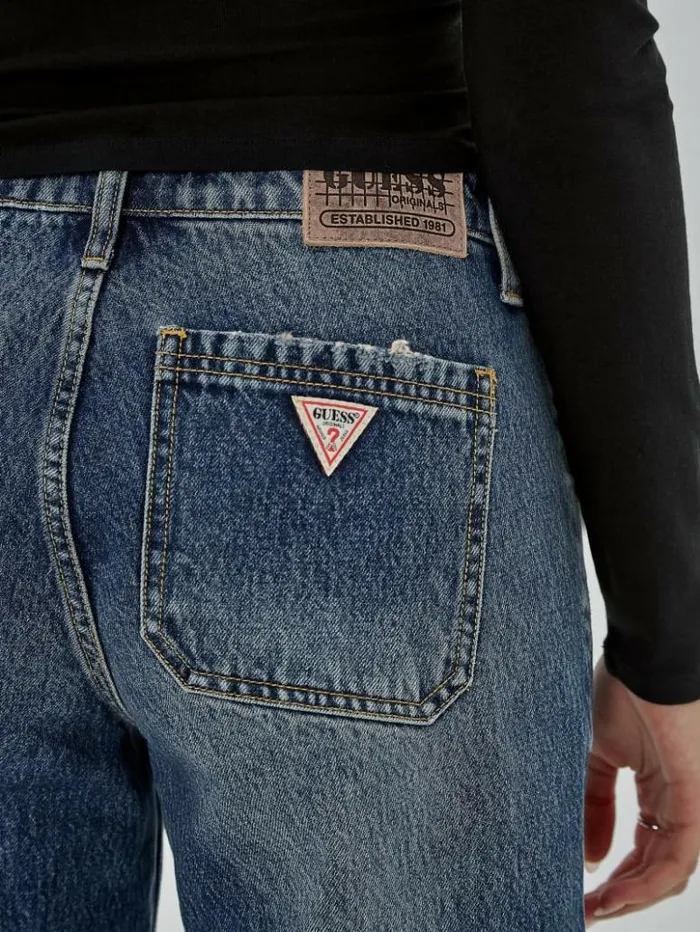 Women GUESS Jeans and Denim GUESS Originals Kit Cargo Jeans Originals Dark Wash