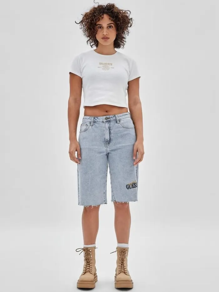 Women GUESS Jeans and Denim GUESS Originals Kit Denim Bermuda Shorts Go Jackie Acid Wash Women GUESS Jeans and Denim GUESS Originals Kit Denim Bermuda Shorts Go Jackie Acid Wash
