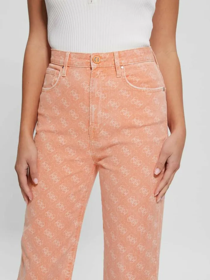 Women GUESS Jeans and Denim Melrose Quattro G Print Jeans Apricot Juice