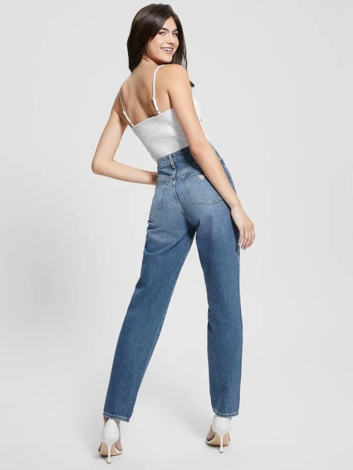 Women GUESS Jeans and Denim Mom Straight Jeans Dedge