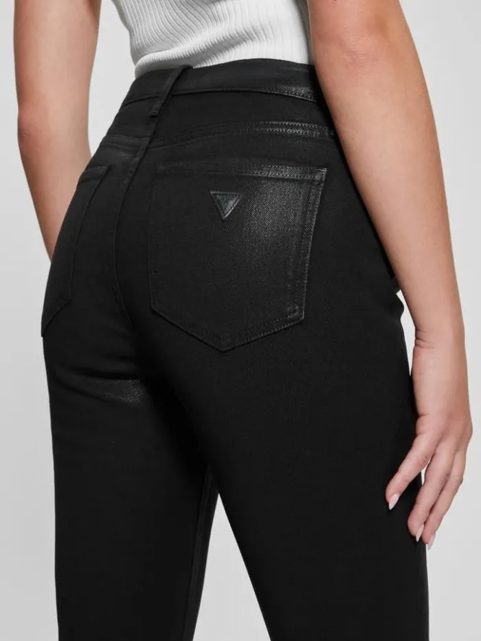 Women GUESS Jeans and Denim Sexy Flare Jeans Jet Black Multi