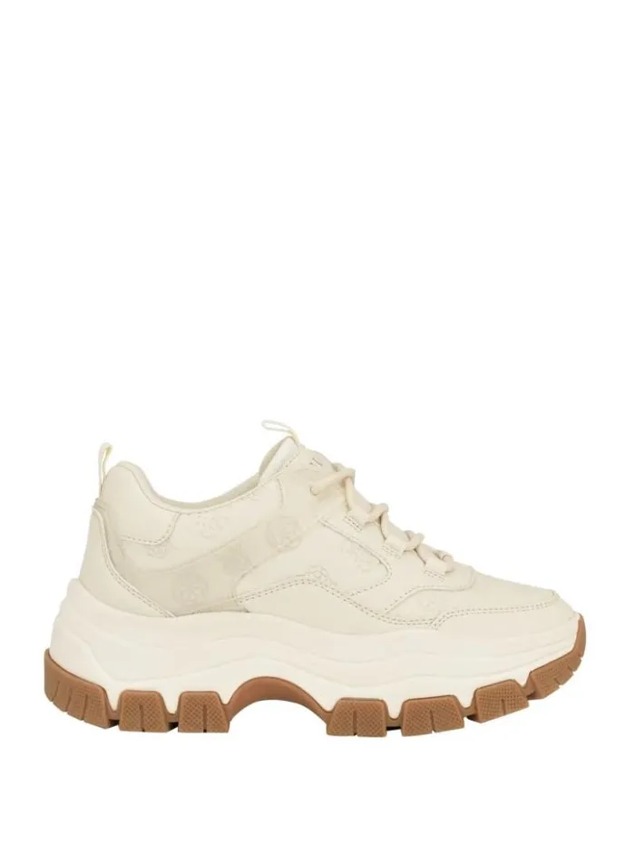 Women GUESS Sneakers Bisun Signature Peony Sneakers Ivory 150