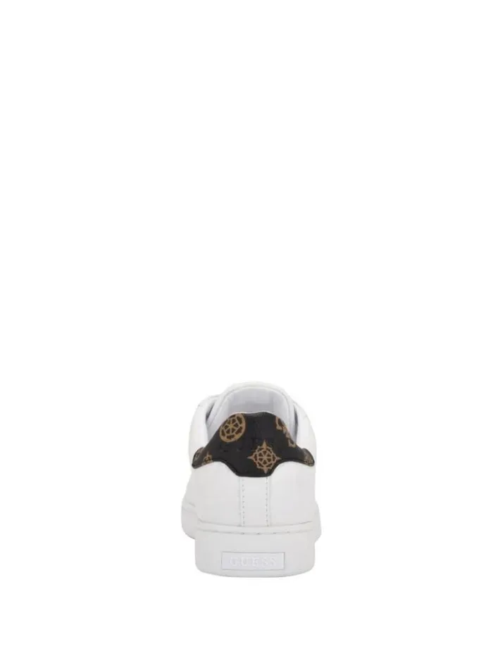 Women GUESS Sneakers Renzy Debossed Logo LowTop Sneakers White Graffiti