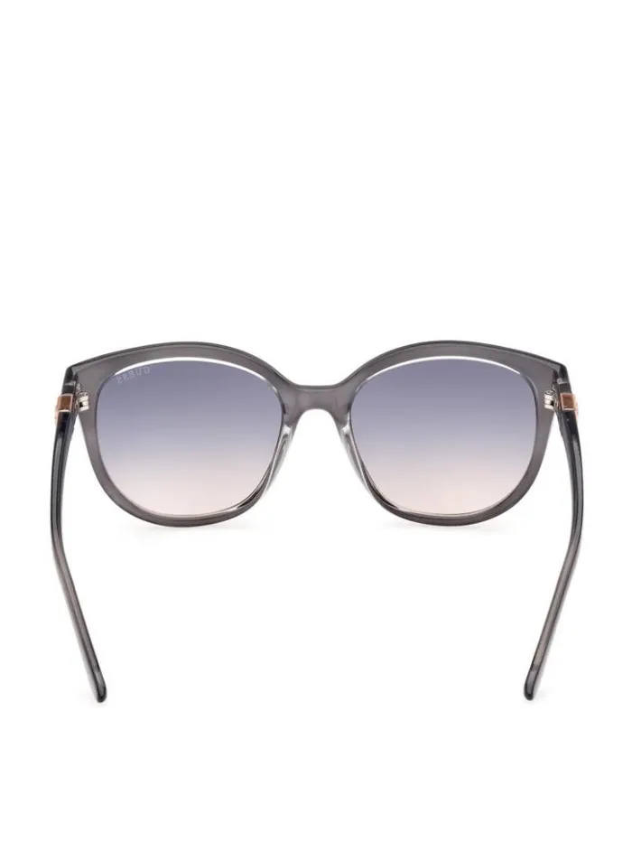Women GUESS Sunglasses Milky Plastic CatEye Sunglasses Blue