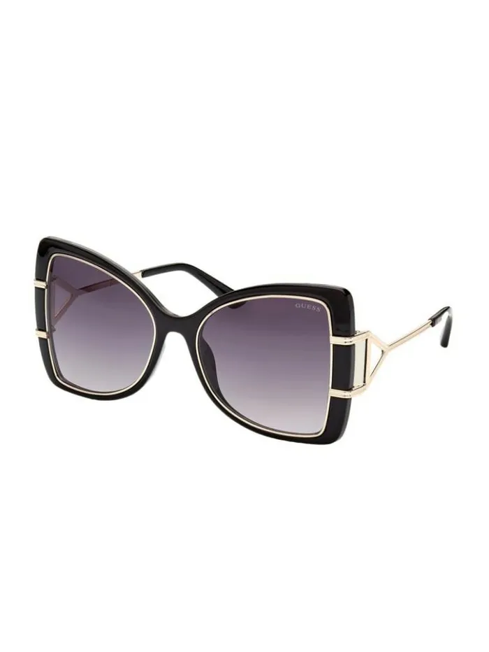 Women GUESS Sunglasses Oversized Butterfly Sunglasses Silver