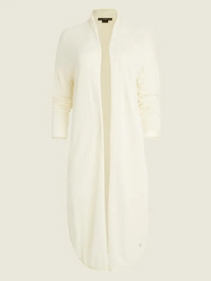 Women GUESS Tops Camille OpenFront Cardigan Cream White