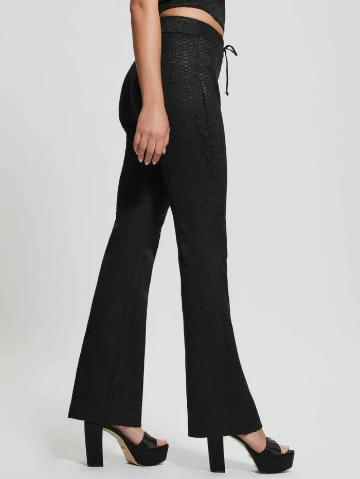 Women GUESS Tops Kiersten LaceUp Pants Black