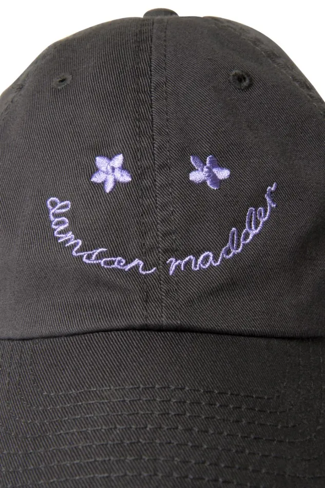 Women Hats Damson Madder Smiley Cap With Lilac Embroidery 8211 Web Exclusive