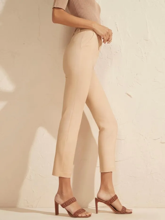 Women Hollywood Chino Pant Neutral Ivory Marciano Bottoms Women Hollywood Chino Pant Neutral Ivory Marciano Bottoms