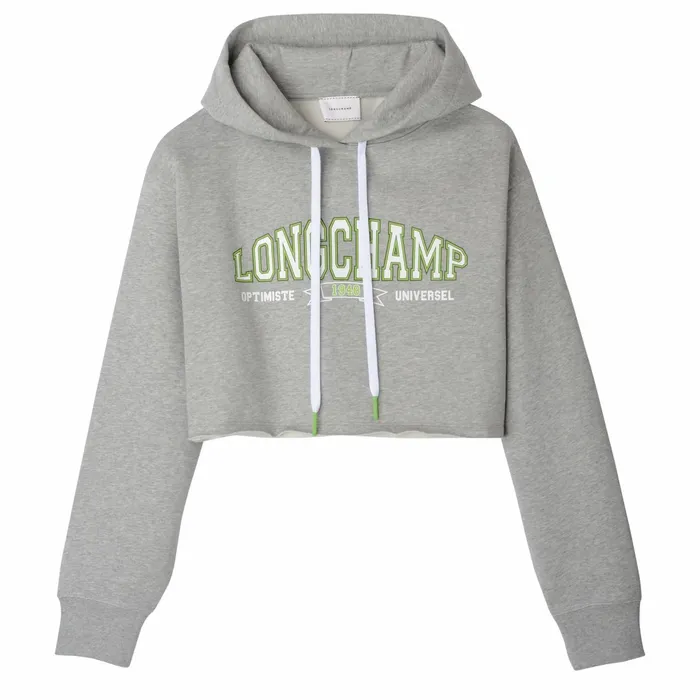 Women Hoodie Grey Longchamp Tops and Blouses