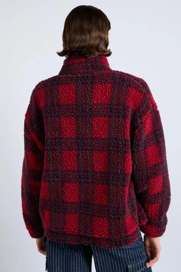 Women Jackets and Coats Damson Madder Ingrid Borg Jacket 8211 Red Check