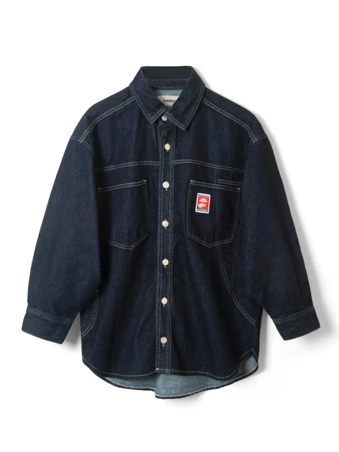 Women Jackets and Coats Damson Madder Nova Oversized Shacket 8211 Indigo