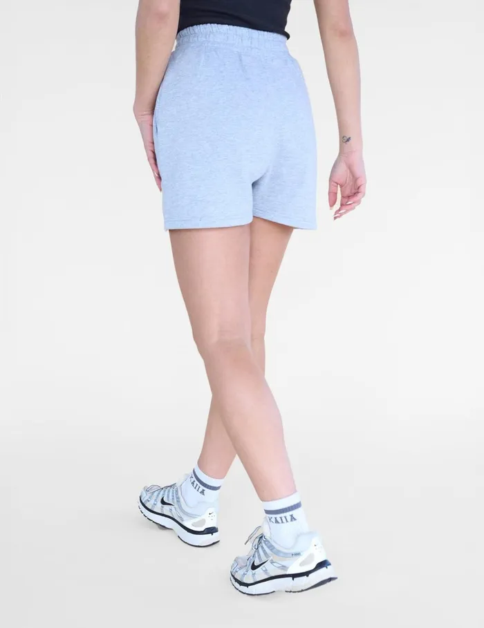 Women Kaiia Logo Sweat Shorts Grey Marl and Black Marl Public Desire Shorts