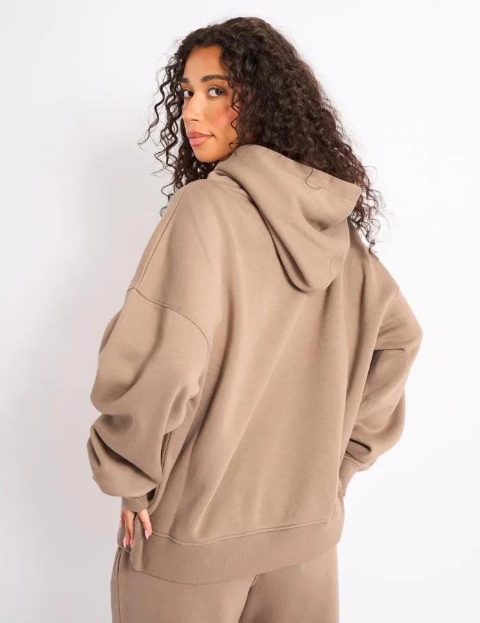 Women Kaiia Slogan Oversized Hoodie Latte Latte Public Desire Sweatshirt and Hoodies