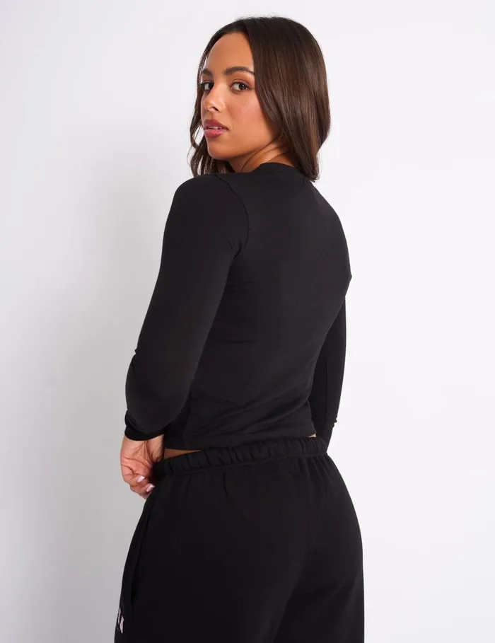 Women Kaiia Studio Long Sleeve Top Black And Pink Pink Public Desire Kaiia The Label