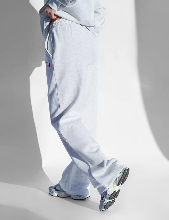 Women Kaiia Wide Leg Joggers Light Grey Marl And Red Grey Public Desire Jogger and Leggings