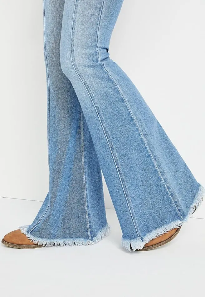 Women Kancan Flare High Rise Front Seam Jean Maurices Jeans